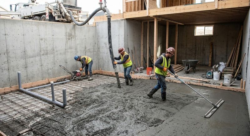 Basement Concrete Installation in Colo, IA