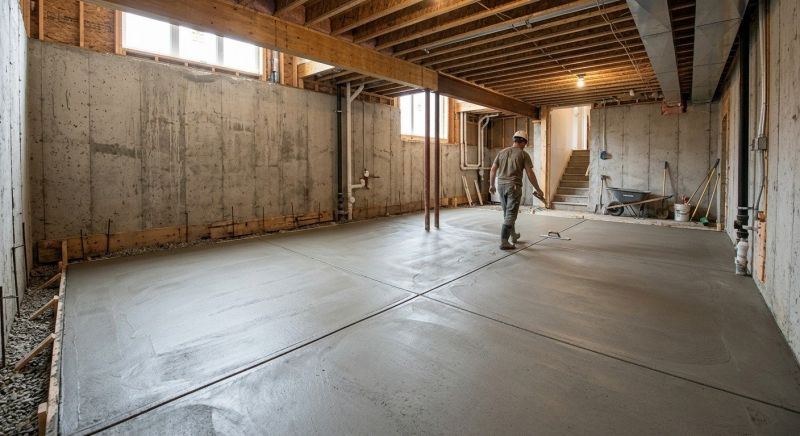 Basement Concrete Installation in Granger, IA