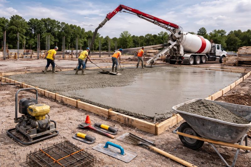 Commercial Slab Construction in Colo, IA