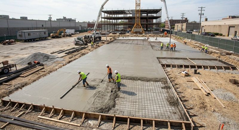 Commercial Slab Installation in Grimes, IA