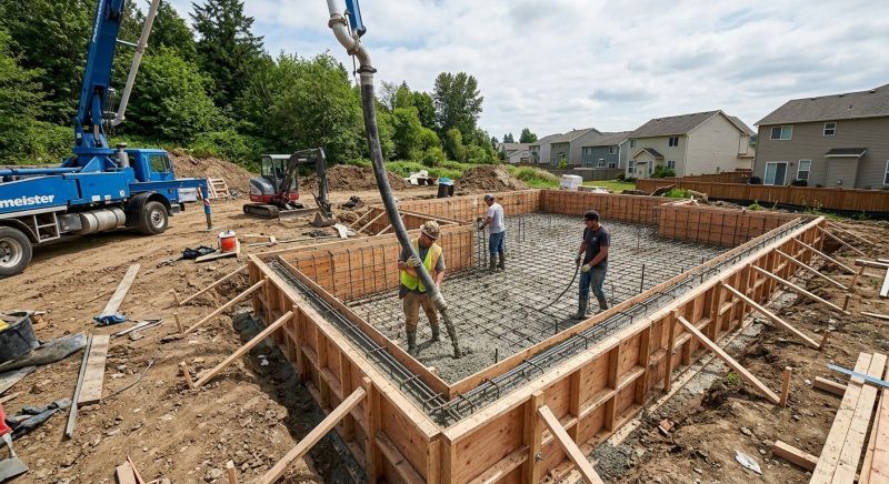 Concrete Foundation Installation in Johnston, IA
