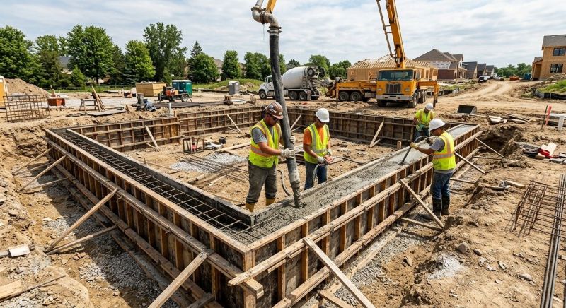Foundation Pouring in Ames, IA