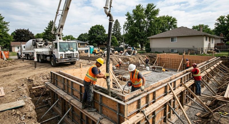 Foundation Wall Pouring in Grimes, IA